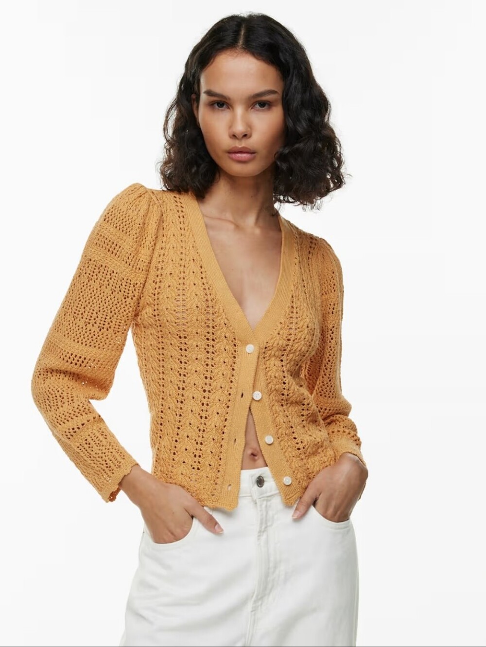 Wilfred Splendour Cardigan in Apricot Peach - Size S